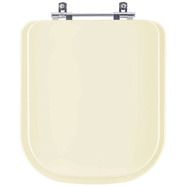 Assento Sanitário Poliester Quadra Creme para vaso Deca