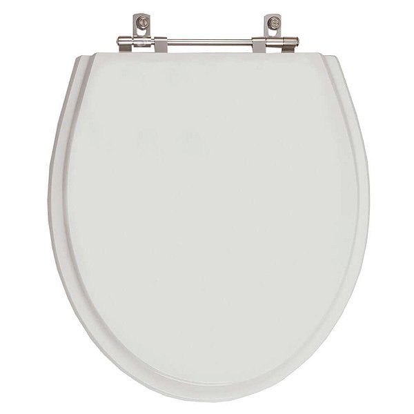 Assento Sanitario Poliester Ritz Cinza Real para vaso Deca