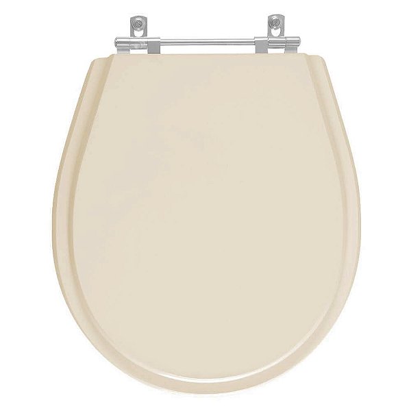 Assento Sanitário Poliester Aries Bege Claro para vaso Eternit