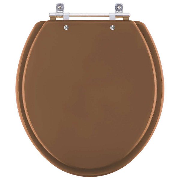 Assento Sanitario Poliester Contemporary Ocre (Marrom) para vaso Hervy