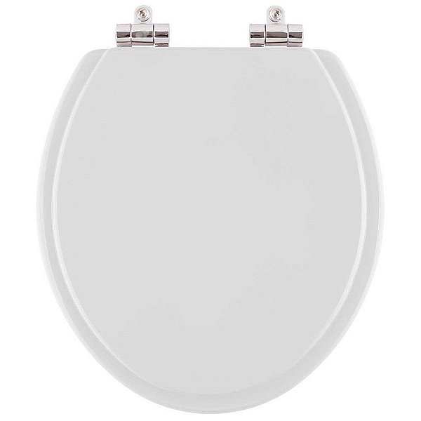 Assento Sanitário Poliester Soft Close Convencional / Oval Cinza Claro para vaso Icasa