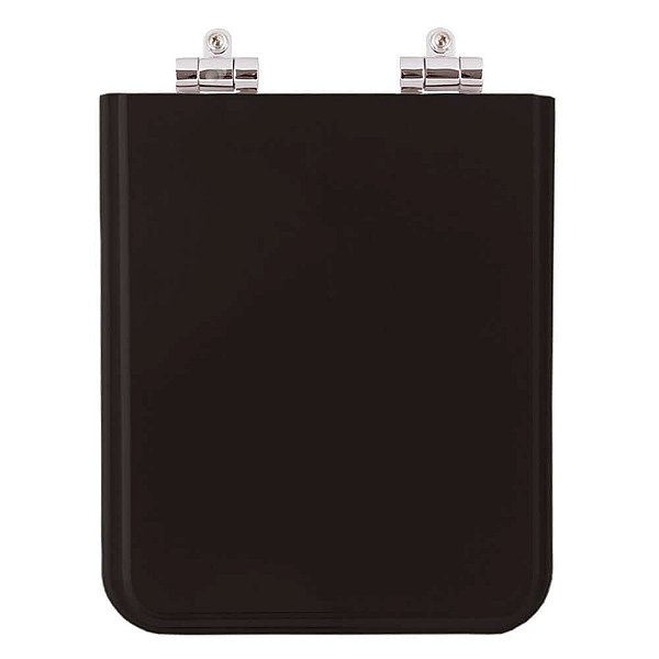 Assento Sanitário Poliester Soft Close Square Preto para vaso Incepa