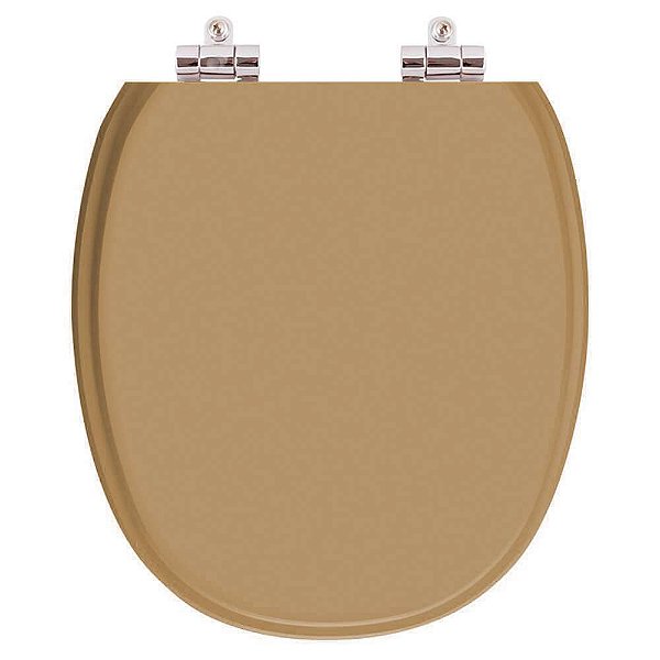 Assento Sanitário Poliester Soft Close Ascot Amendoa para vaso Ideal Standard