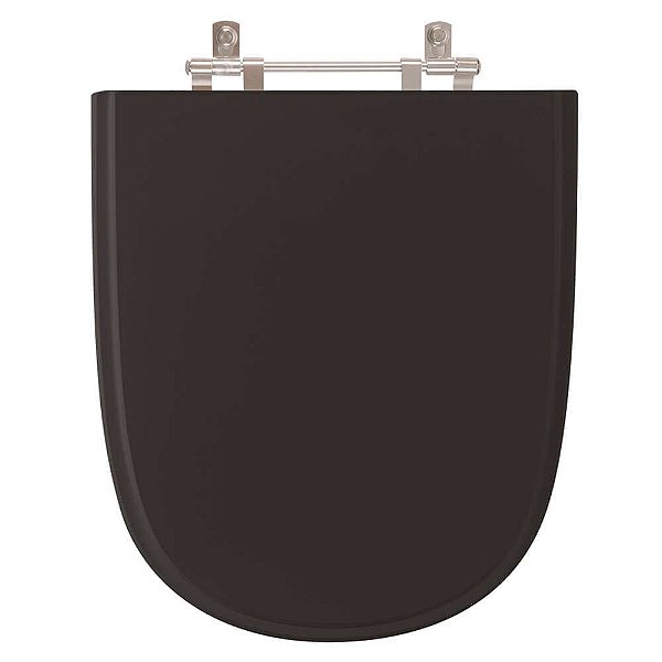 Assento Sanitario Poliester Ezedra Preto para vaso Ideal Standard