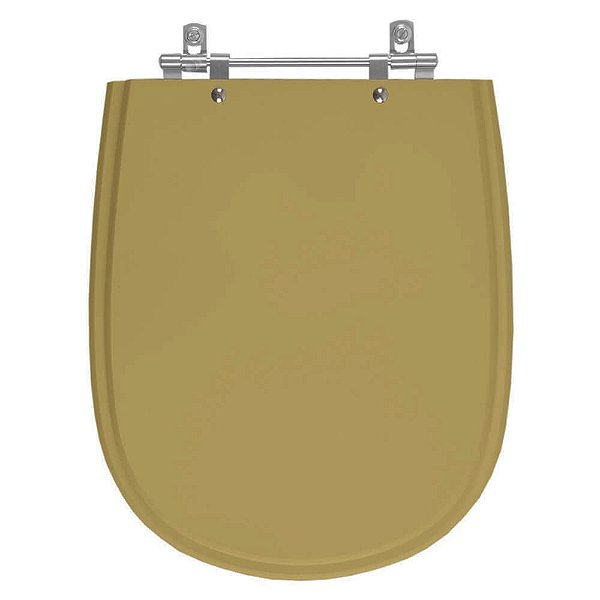 Assento Sanitário Poliester Paris Amendoa para vaso Ideal Standard