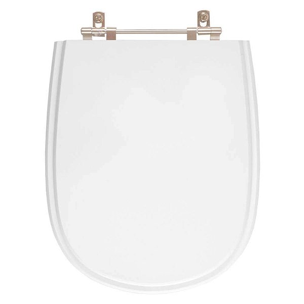 Assento Sanitário Poliester Paris Neve (Branco) Para vaso Ideal Standard