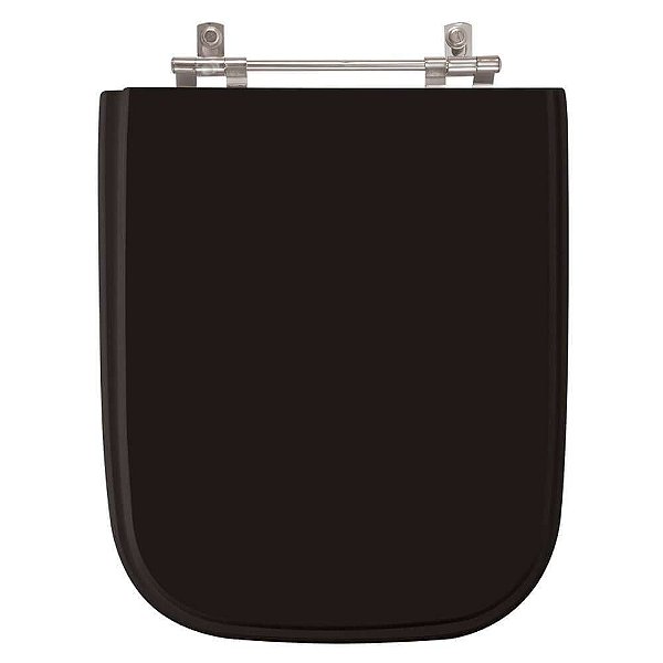 Assento Sanitario Poliester Tivoli Preto para Vaso Ideal Standard