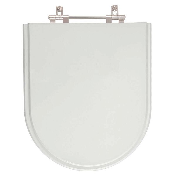 Assento Sanitário Poliester Jasmim Cinza Claro para vaso Fiori