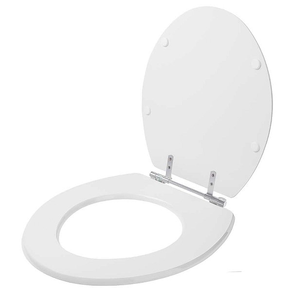 Assento Sanitário Poliester Antibacteriano Saveiro Branco para Vaso Celite