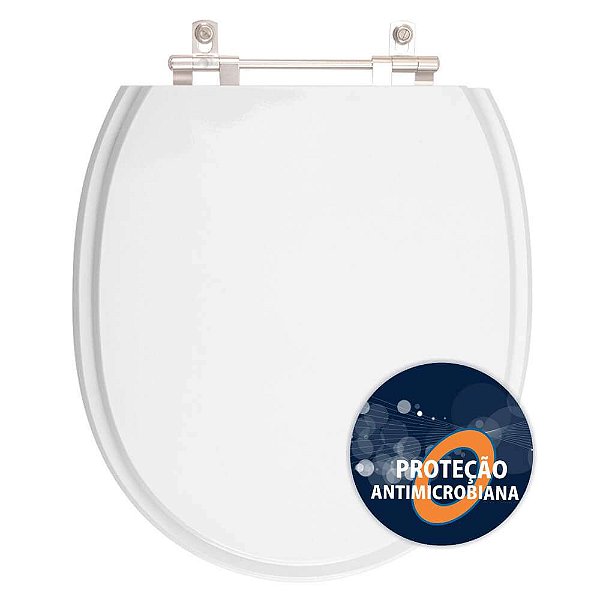 Assento Sanitário Poliester Antibacteriano Village Branco para Vaso Deca