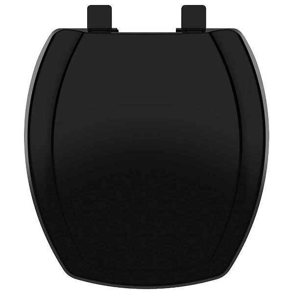 Assento Sanitário Polipropileno Soft Close Thema Preto para vaso Incepa
