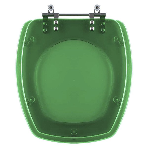 Assento Sanitário Poliester Thema Verde Transparente para vaso Incepa