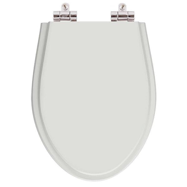 Assento Sanitário Poliester Soft Close Alpinia Cinza Claro para vaso Fiori 6lpf