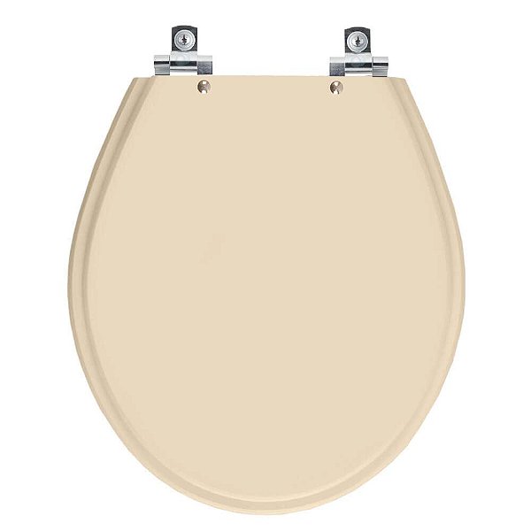 Assento Sanitário Soft Close Ravena Amendoa  para vaso Deca
