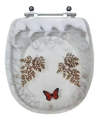 Tampa De Vaso Acrílico Decorada Aspen P/ Bacia Deca 6lpf