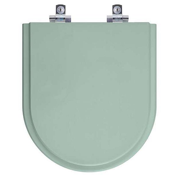 Assento Sanitário Laqueado Soft Close Riviera Agua Marinha para vaso Celite