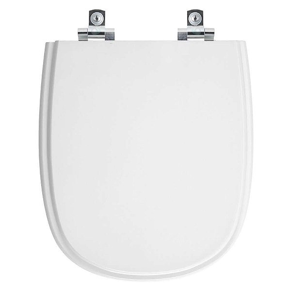 Assento Sanitário Laqueado Soft Close Dona Beja Branco para vaso Santa Clara