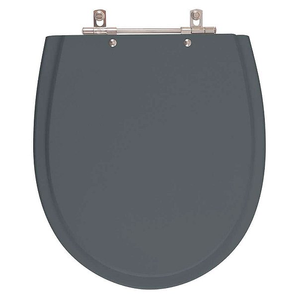 Assento Sanitário Polo Cinza Plus (Cinza Escuro) para vaso Hervy