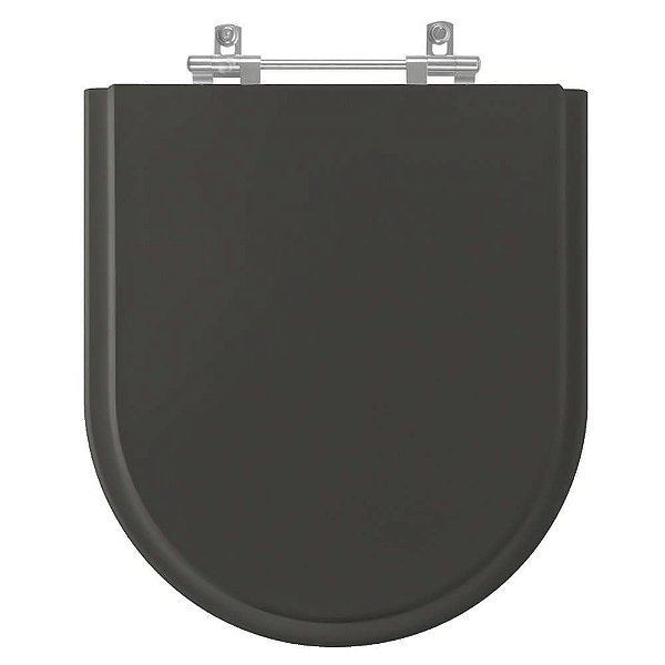 Assento Sanitario Poliester Smart Preto Fosco para vaso Celite
