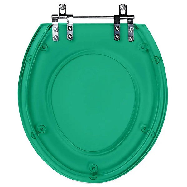 Assento Sanitário Acrilico Verde Transparente Para Vaso Convencional Oval