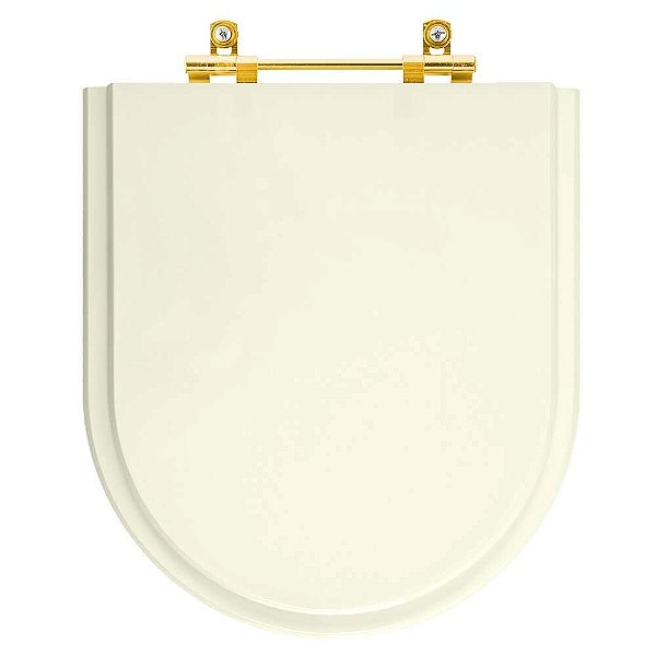 Tampa de Vaso Laqueado Smart Pergamon para bacia Celite com Ferragem Dourada