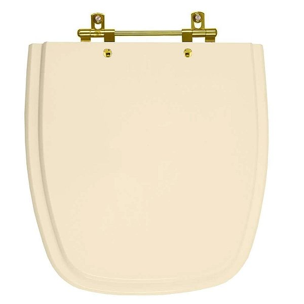 Tampa de Vaso Poliéster Fit Rosato para bacia Celite com Ferragem Dourada