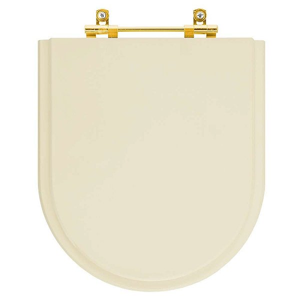 Tampa de Vaso Poliéster Riviera Rosato para bacia Celite com Ferragem Dourada