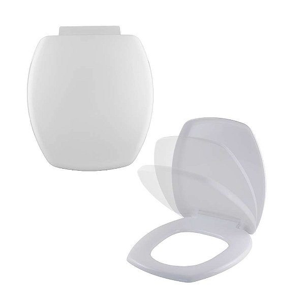 Assento Sanitario com Amortecedor Pérola Branco para vaso Pettra