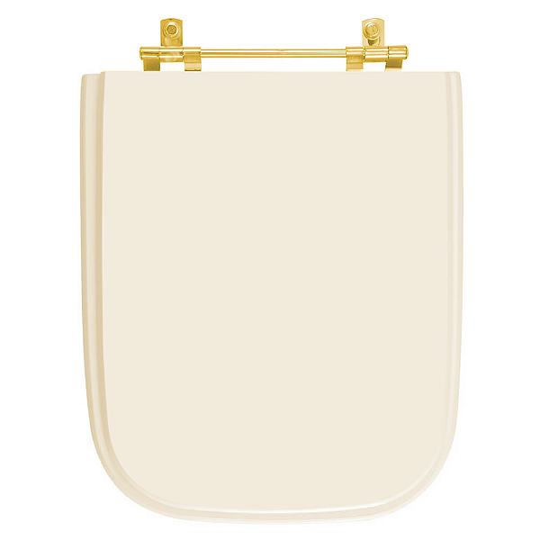 Assento Sanitário Tivoli Bone para vaso Ideal Standard Com Ferragem Dourada