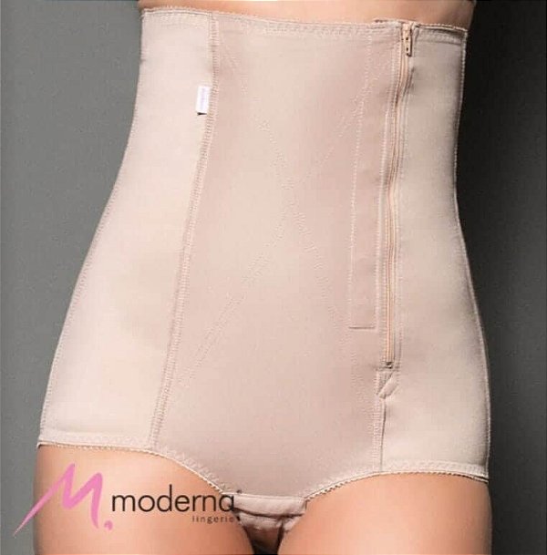 Cinta Calça com zíper na lateral e reforço frontal Cinta Moderna