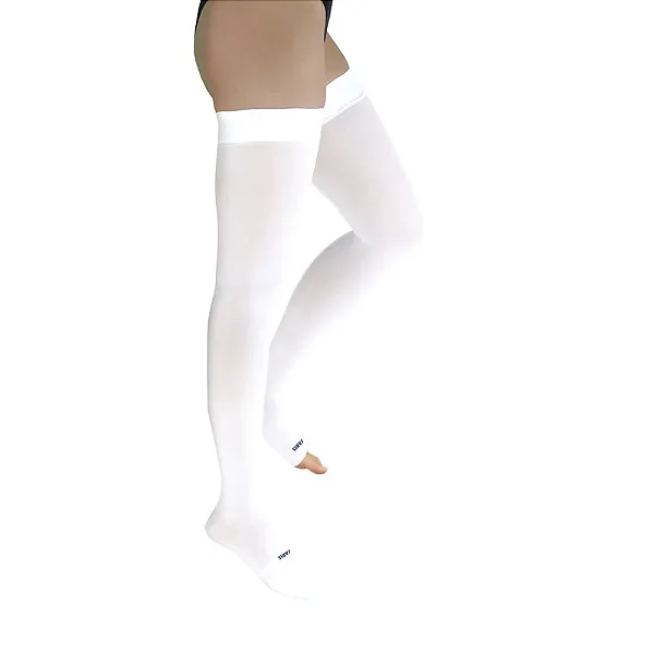 Meia Antitrombo Sigvaris 18-23 mmHg, 7/8 Meia Coxa Cor Branca