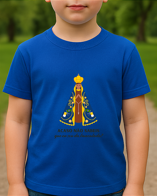 Camista Infantil Acaso não sabeis Azul Royal