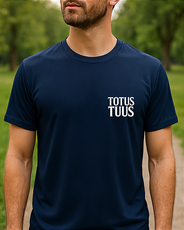 Camiseta Unissex Totus Tuus Azul Marinho