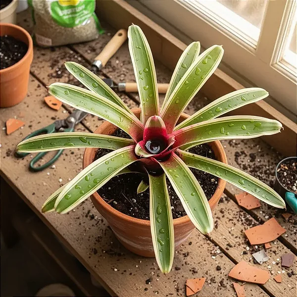 Bromélia Guzmania Variegata