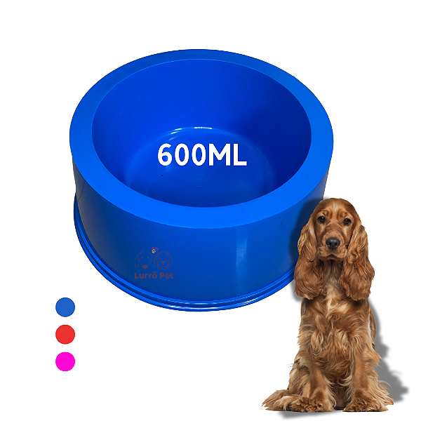 Comedouro de Ração Água Pequeno Para Cachorro Gato Pet Nº2  600Ml
