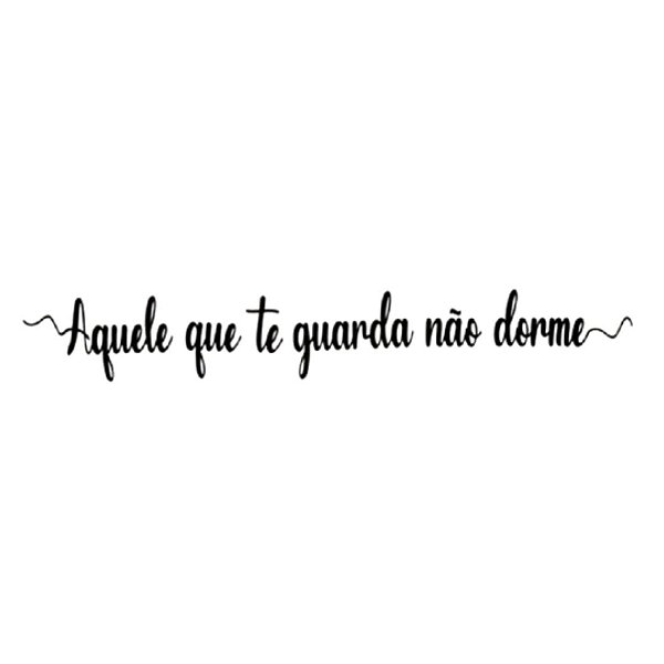 Kit 10 Apliques Decorativos Aquele Que Te Guarda Não Dorme Preto em MDF