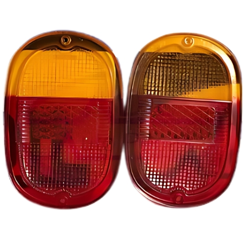 Par Lente Lanterna Traseira Vw Kombi Bicolor