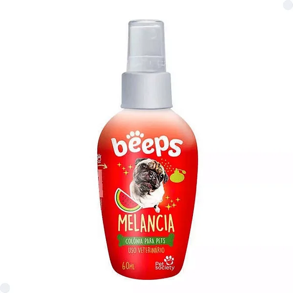 Colônia Beeps Melancia Pet Society 60 ml Cães e Gatos