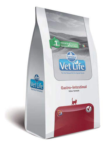 Ração Vet Life Natural Gastrointestinal para Gatos Adultos 2 kg