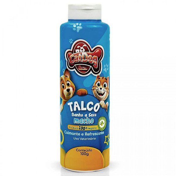 Talco Vegano Banho A Seco Macho 100g - CatDog