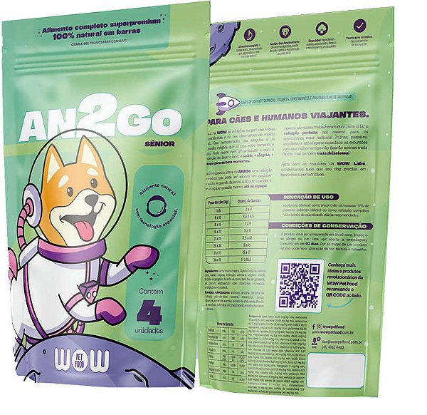 Alimentação Natural para cães AN2Go Sênior