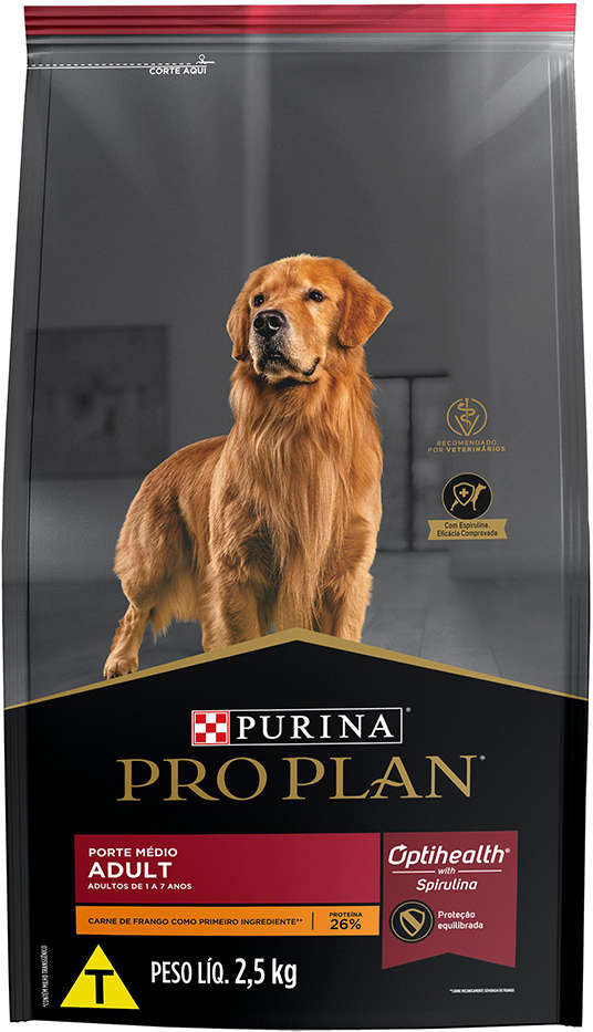 Ração Pro Plan Cães Adultos Raças Médias 2,5 kg