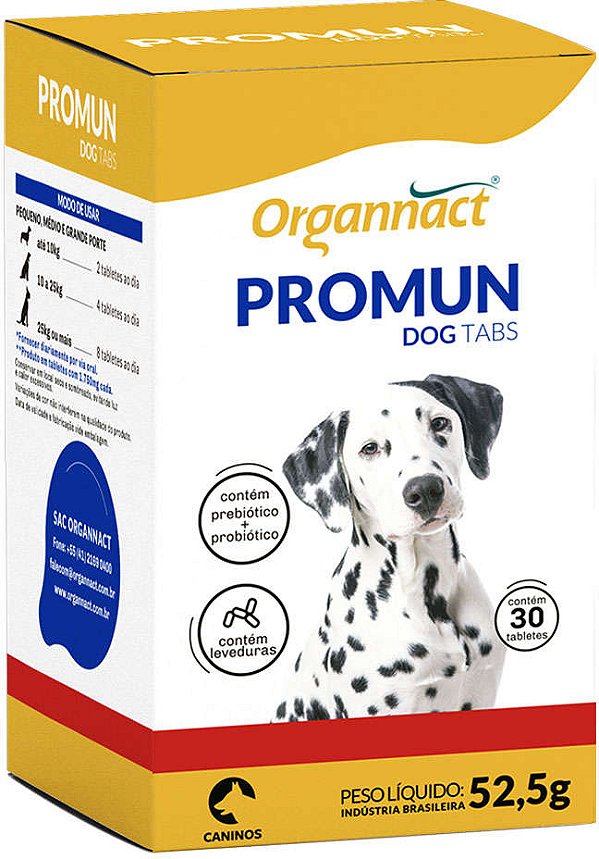 Suplemento Organnact Promun Dog Tabs 52,5g