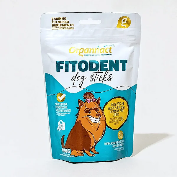 Suplemento Organnact Fitodent Dog Sticks 160g