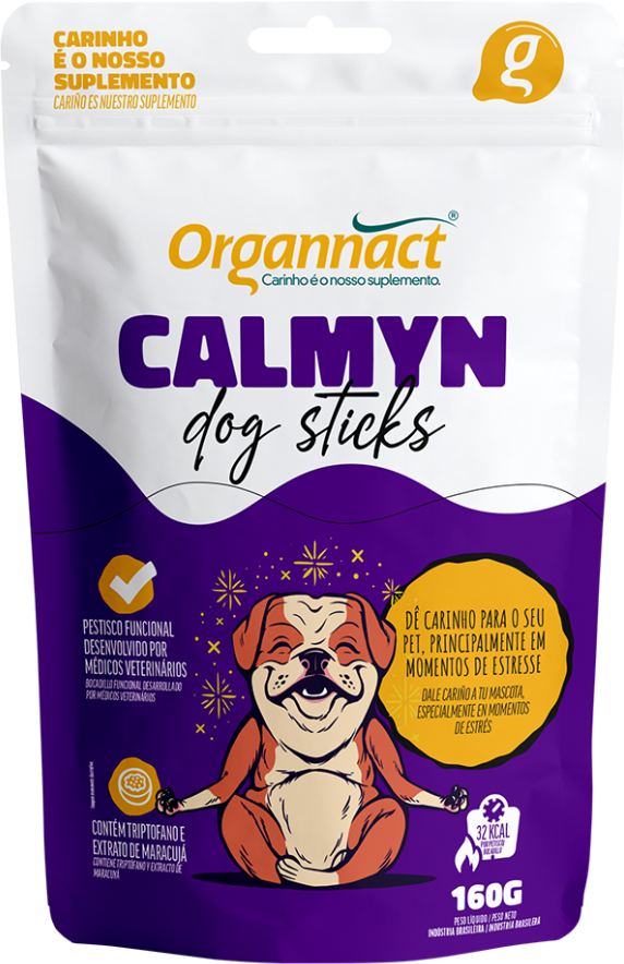 Suplemento Organnact Calmyn Dog Sticks para Cães 160g