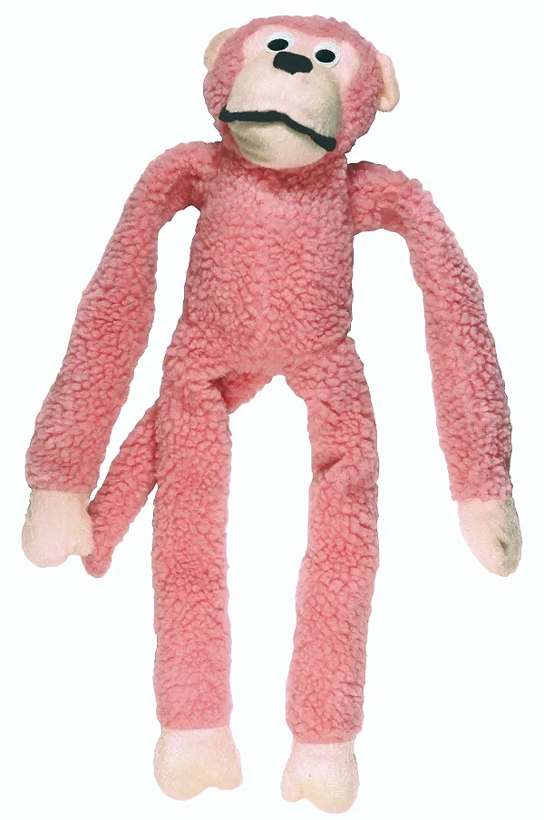Mordedor Pelúcia Macaco Grande Rosa Kelev