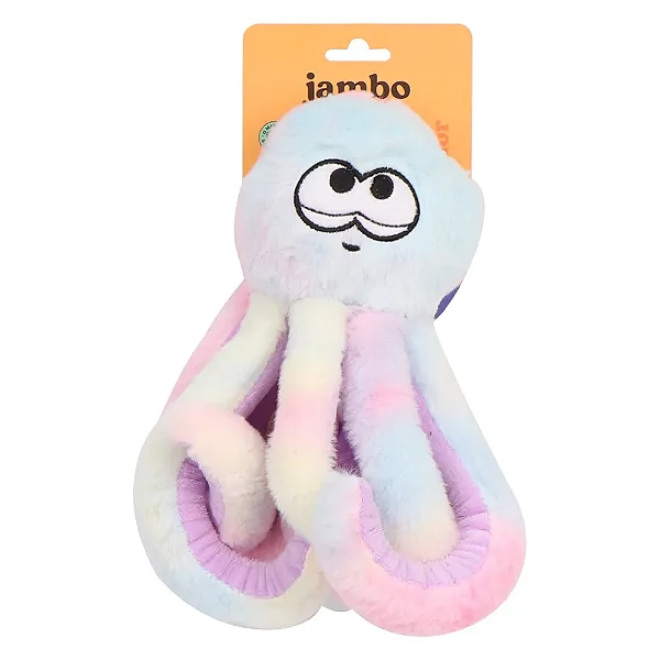 Mordedor Pelúcia Frizzy Octupus Rainbow Médio