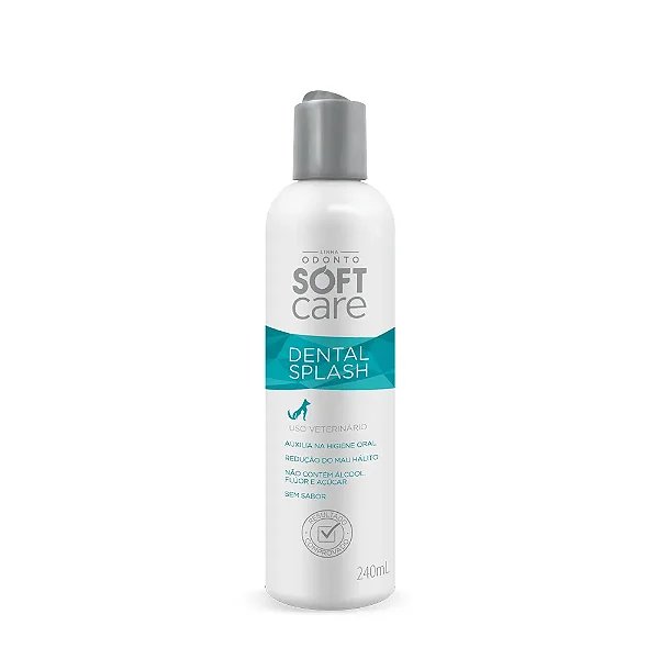 Solução para Mau Hálito Dental Splash Soft Care 240 ml - Cães e Gatos