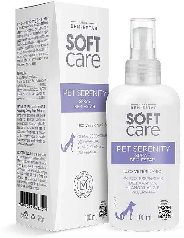 Spray Bem-Estar Soft Care Pet Serenety - Cães e Gatos