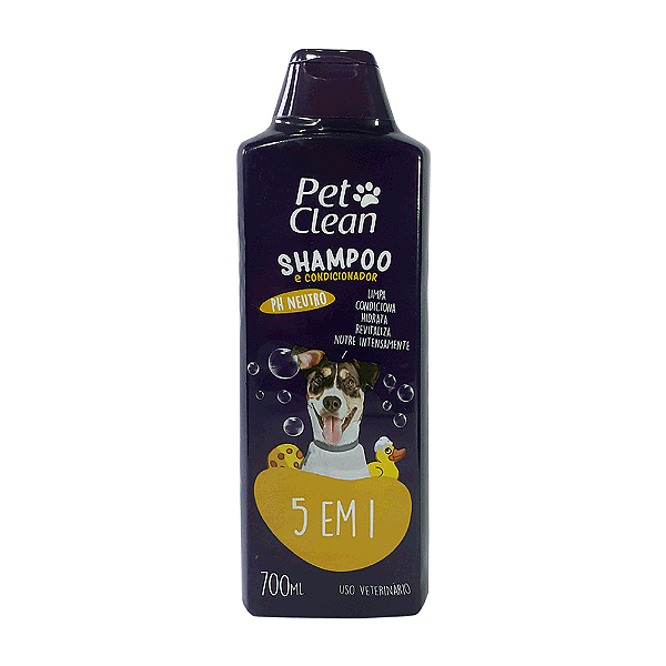 Shampoo 5 em 1 para Cães e Gatos Pet Clean 700 ml